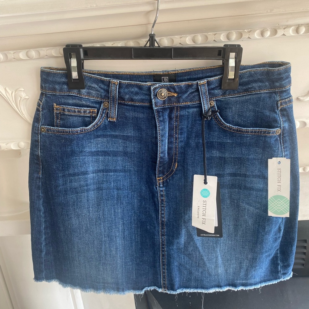 Just Black Classic Blue Jean mini Skirt small coastal cowgirl western